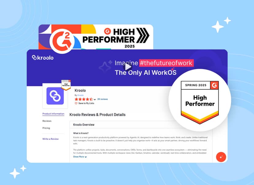 Kroolo Awarded “High Performer” For Summer 2025 on G2