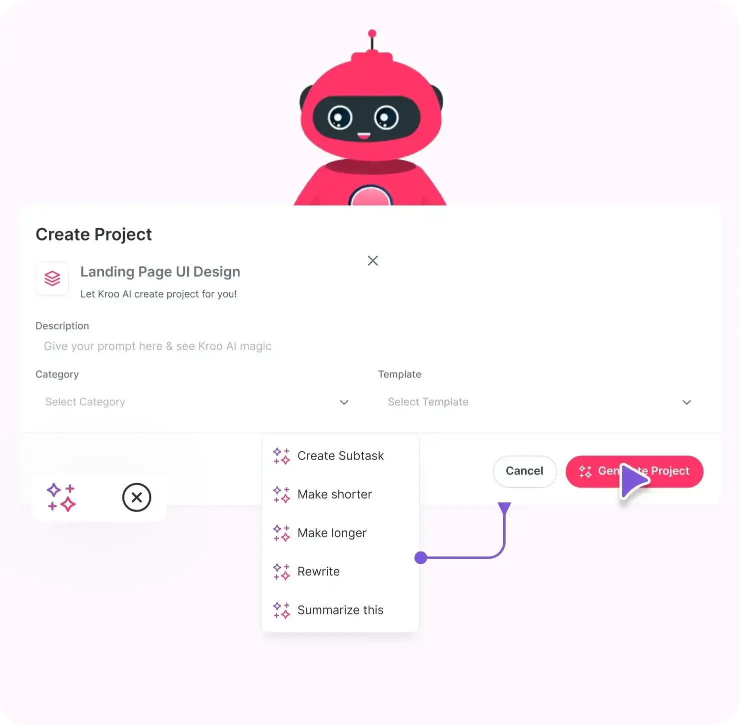 Create Project Using AI (Text Prompt)