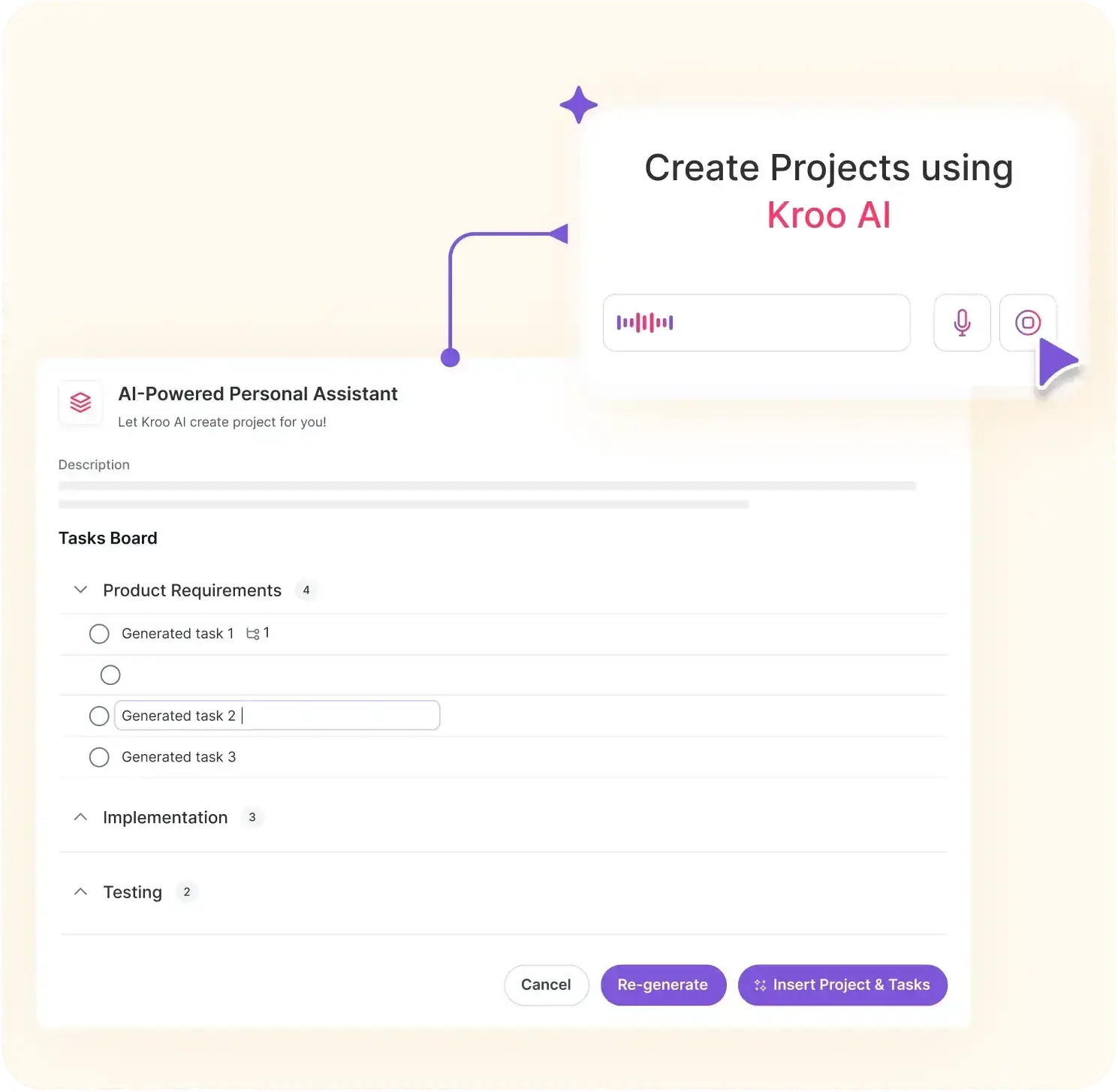 Create Project Using AI (Voice Prompt)