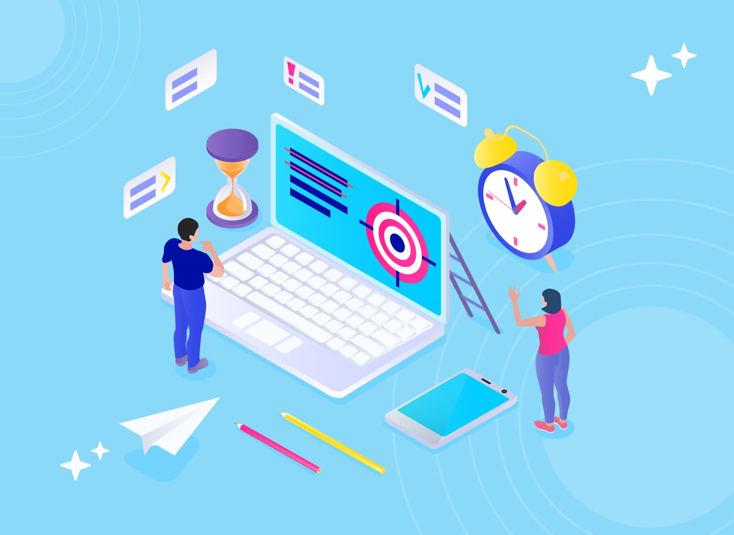 Is there a project management tool with built-in chat?